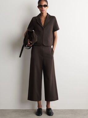 NWT (size small) COS TWILL-JERSEY STRAIGHT-LEG CULOTTES